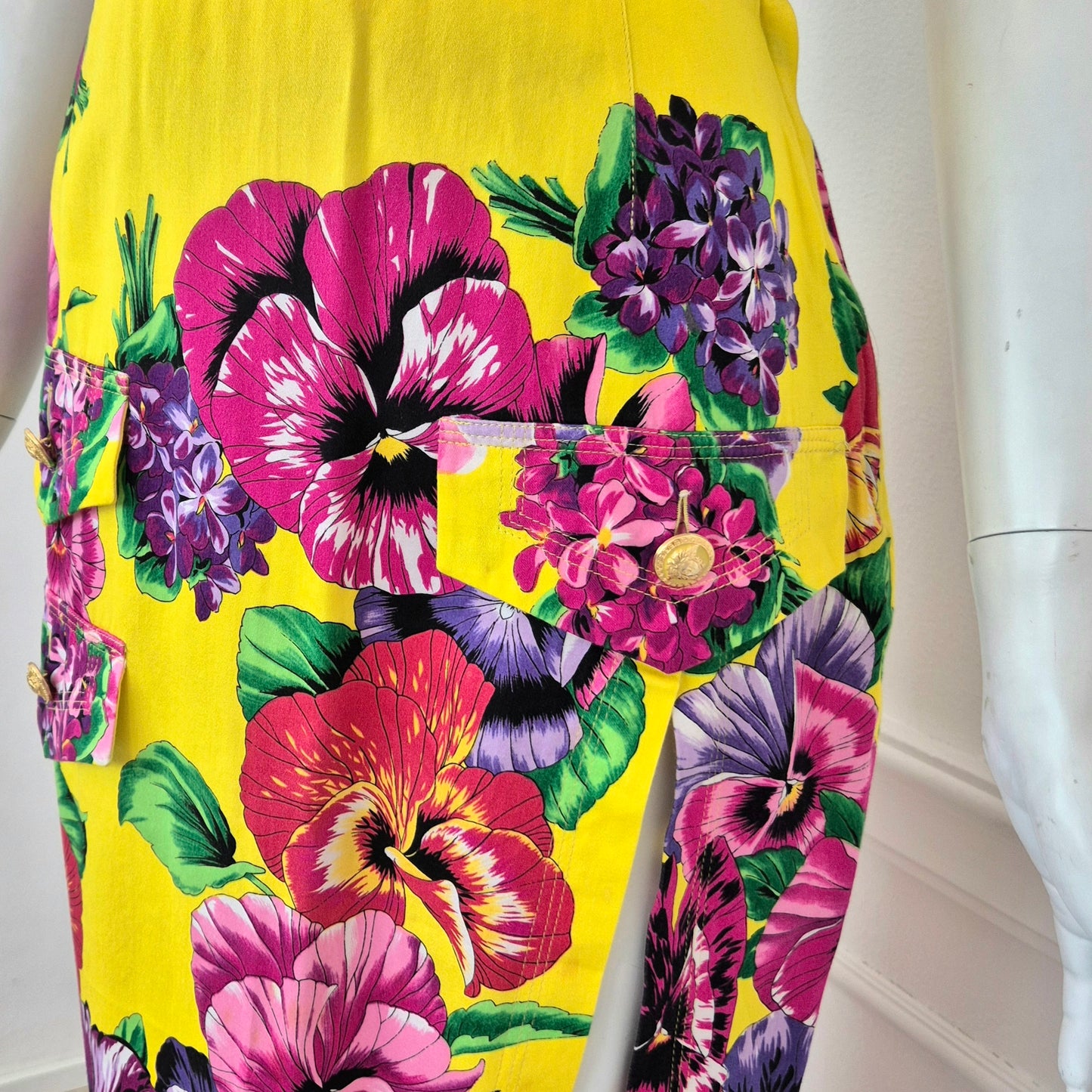 Versus Gianni Versace | Gonna stampa fiori con spacco