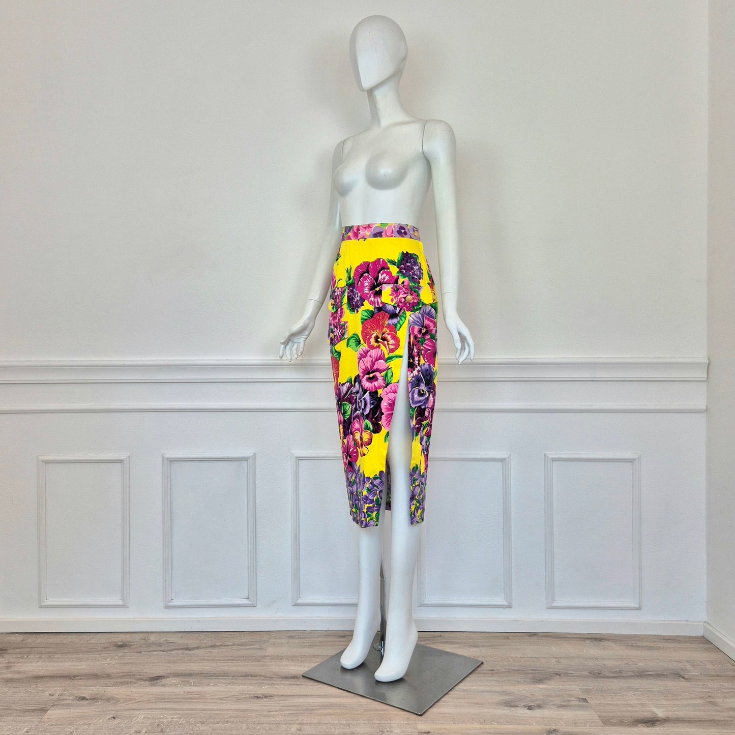 Versus Gianni Versace | Gonna stampa fiori con spacco