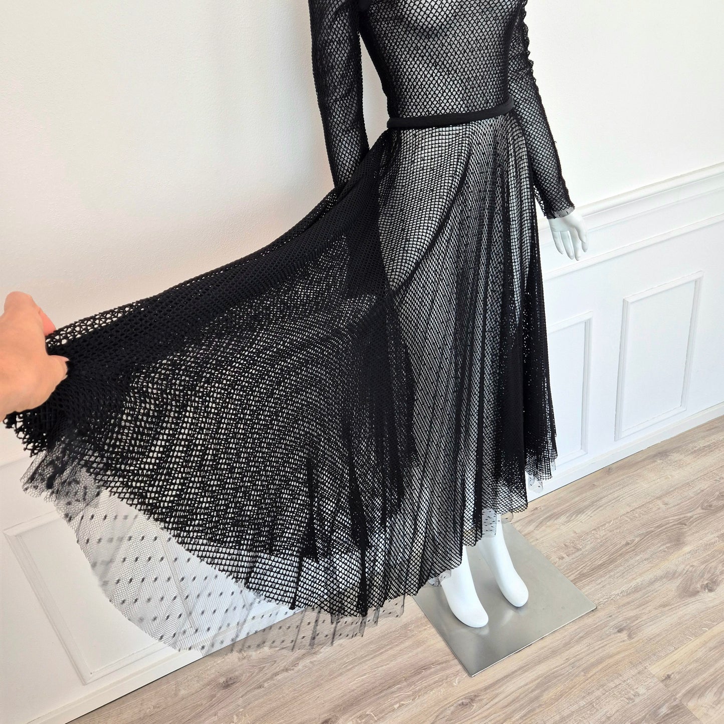 Red Valentino | Abito nero rete