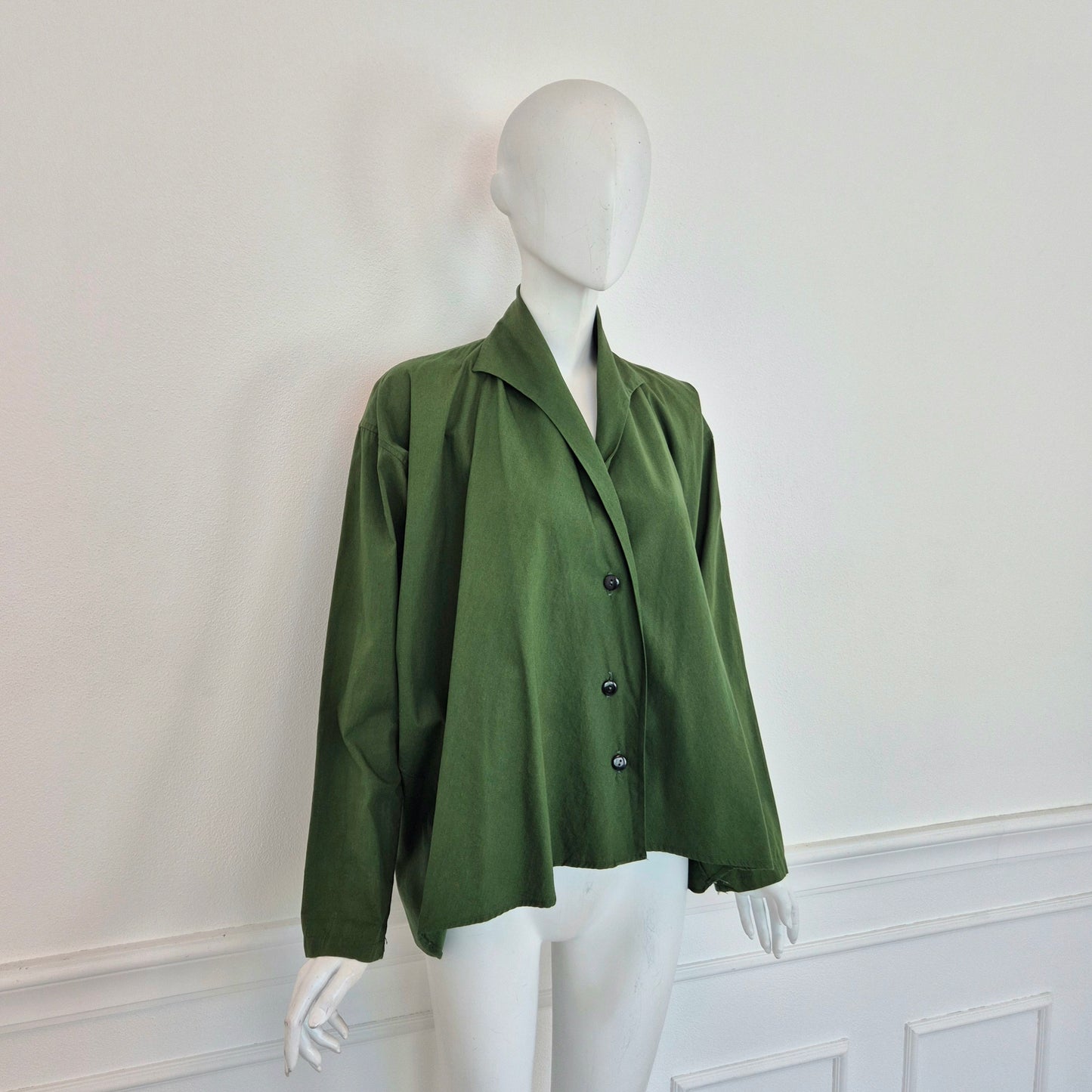 Romeo Gigli | Camicia cotone verde 1990