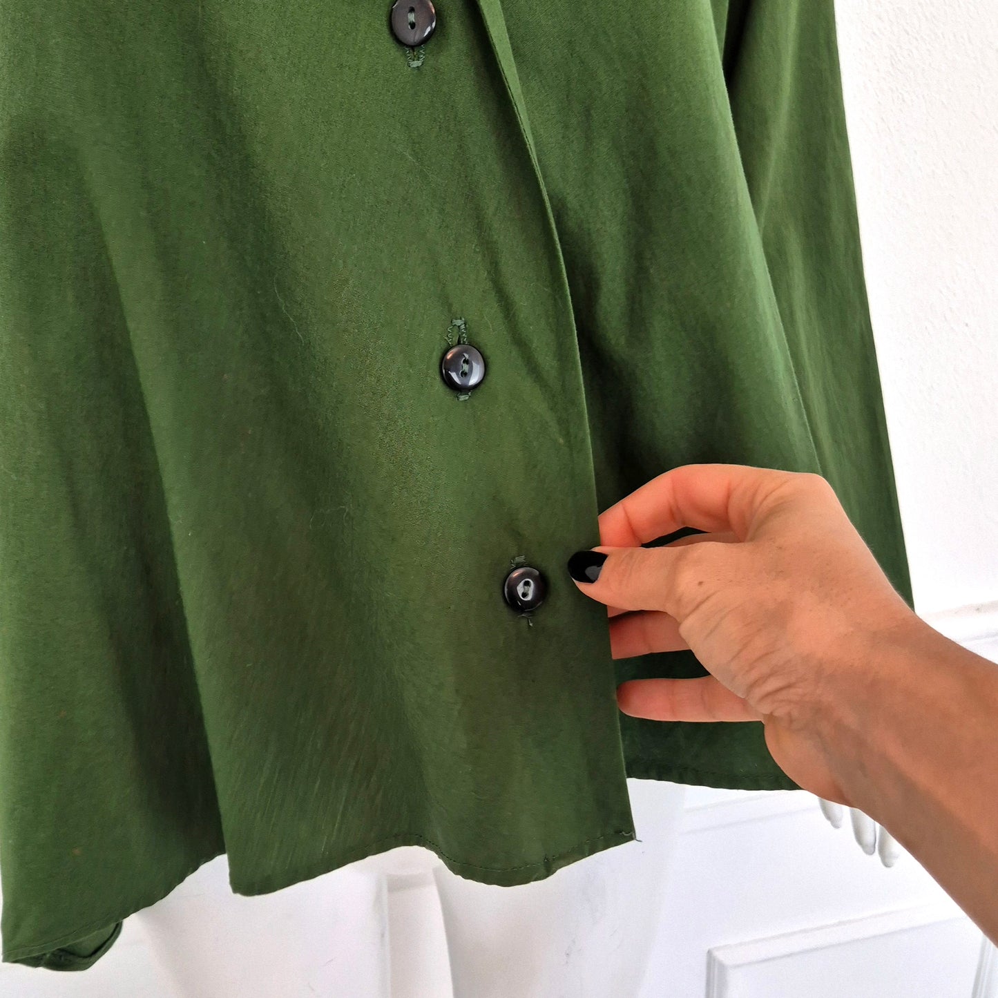 Romeo Gigli | Camicia cotone verde 1990