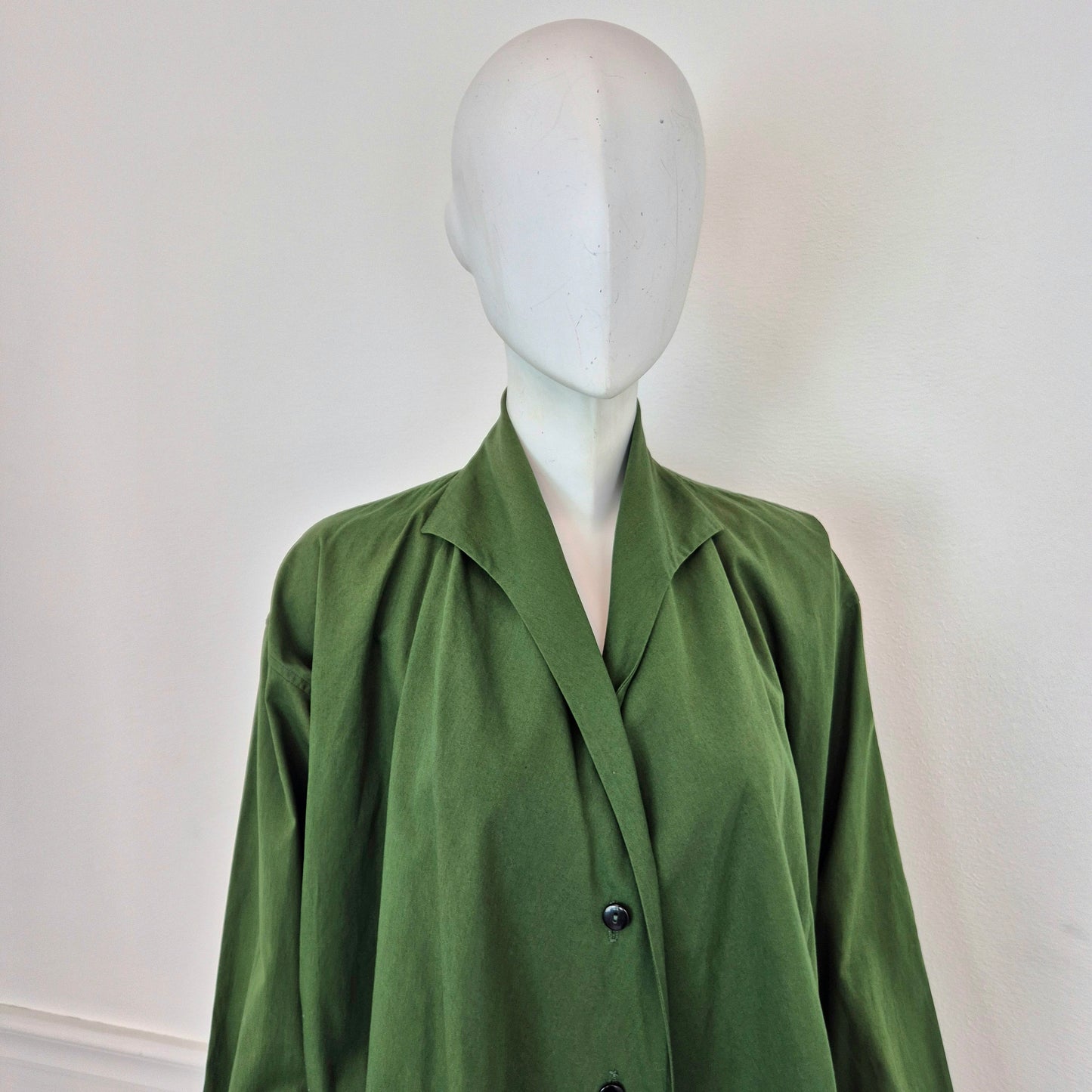 Romeo Gigli | Camicia cotone verde 1990