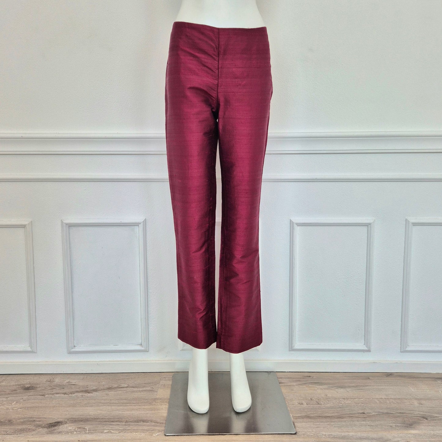 Romeo Gigli | Pantaloni rossi shantung di seta