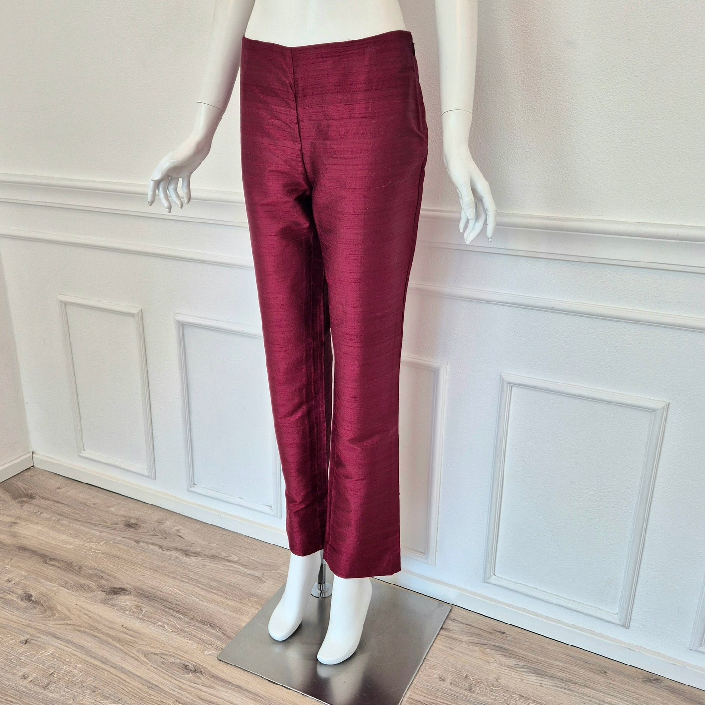 Romeo Gigli | Pantaloni rossi shantung di seta