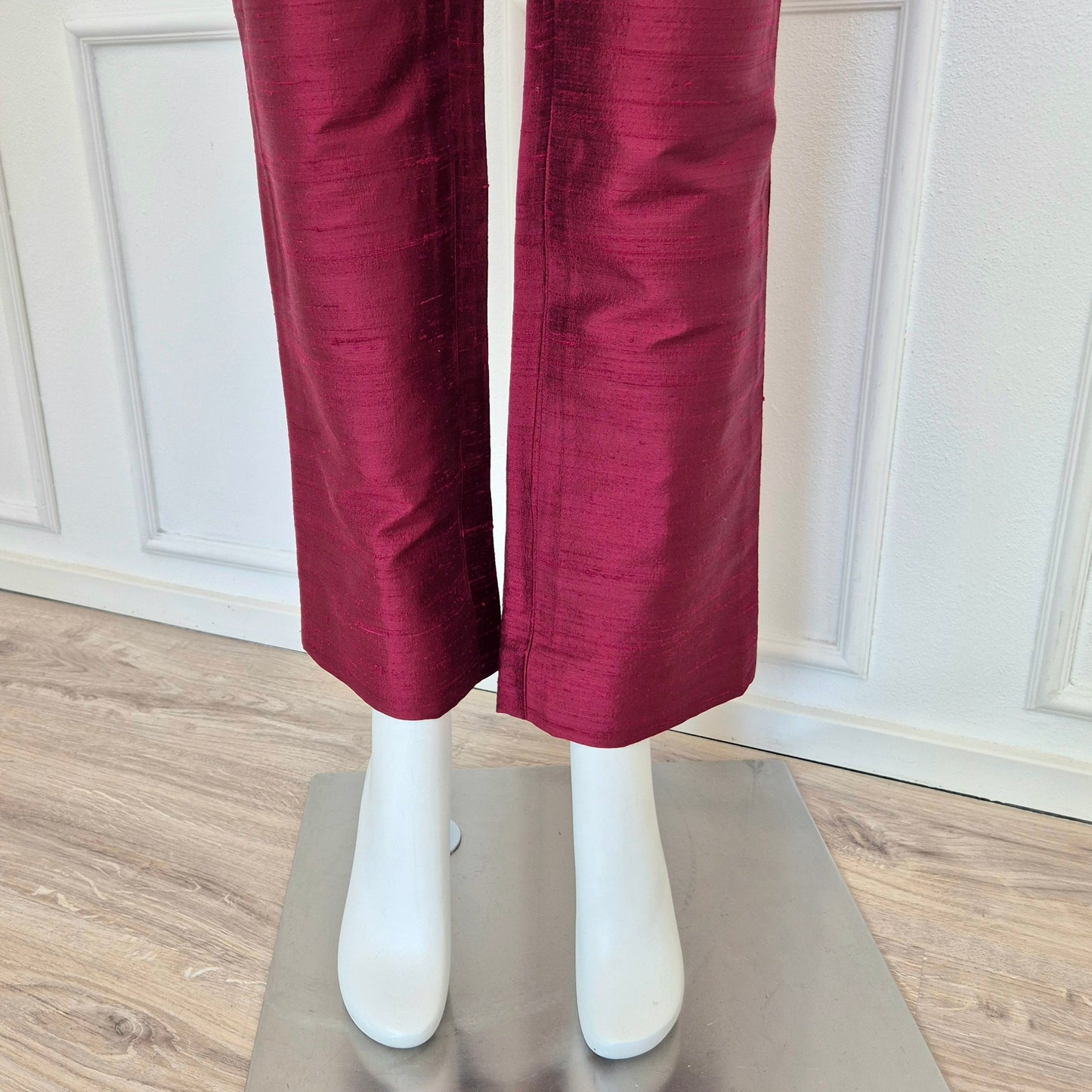 Romeo Gigli | Pantaloni rossi shantung di seta
