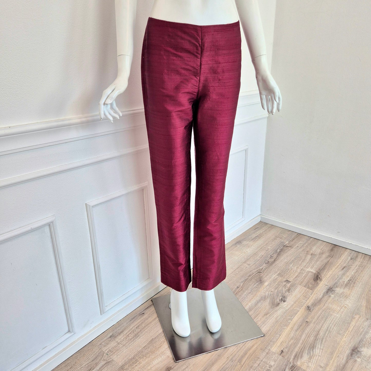 Romeo Gigli | Pantaloni rossi shantung di seta