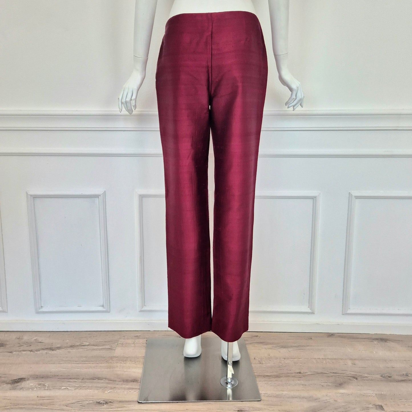 Romeo Gigli | Pantaloni rossi shantung di seta