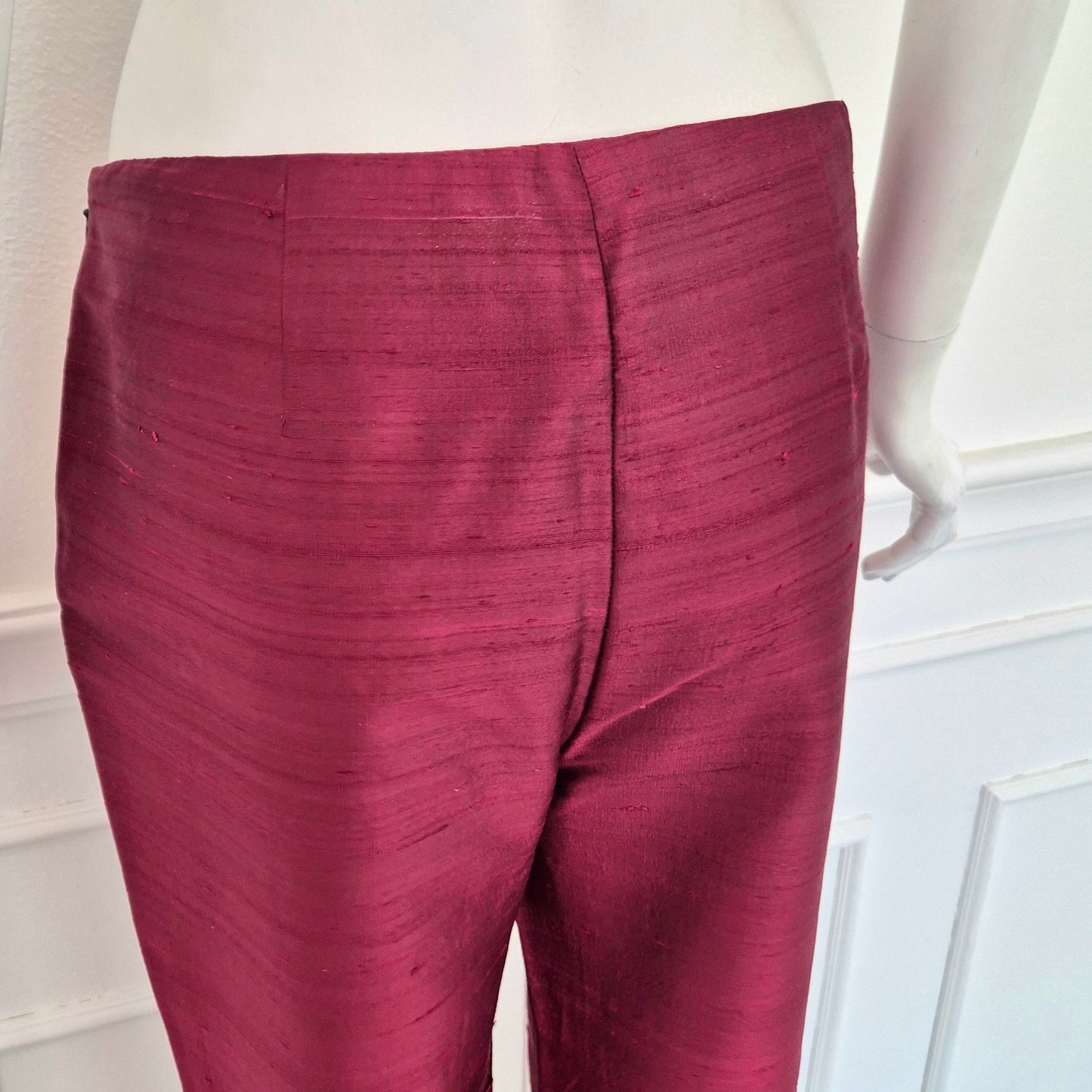 Romeo Gigli | Pantaloni rossi shantung di seta