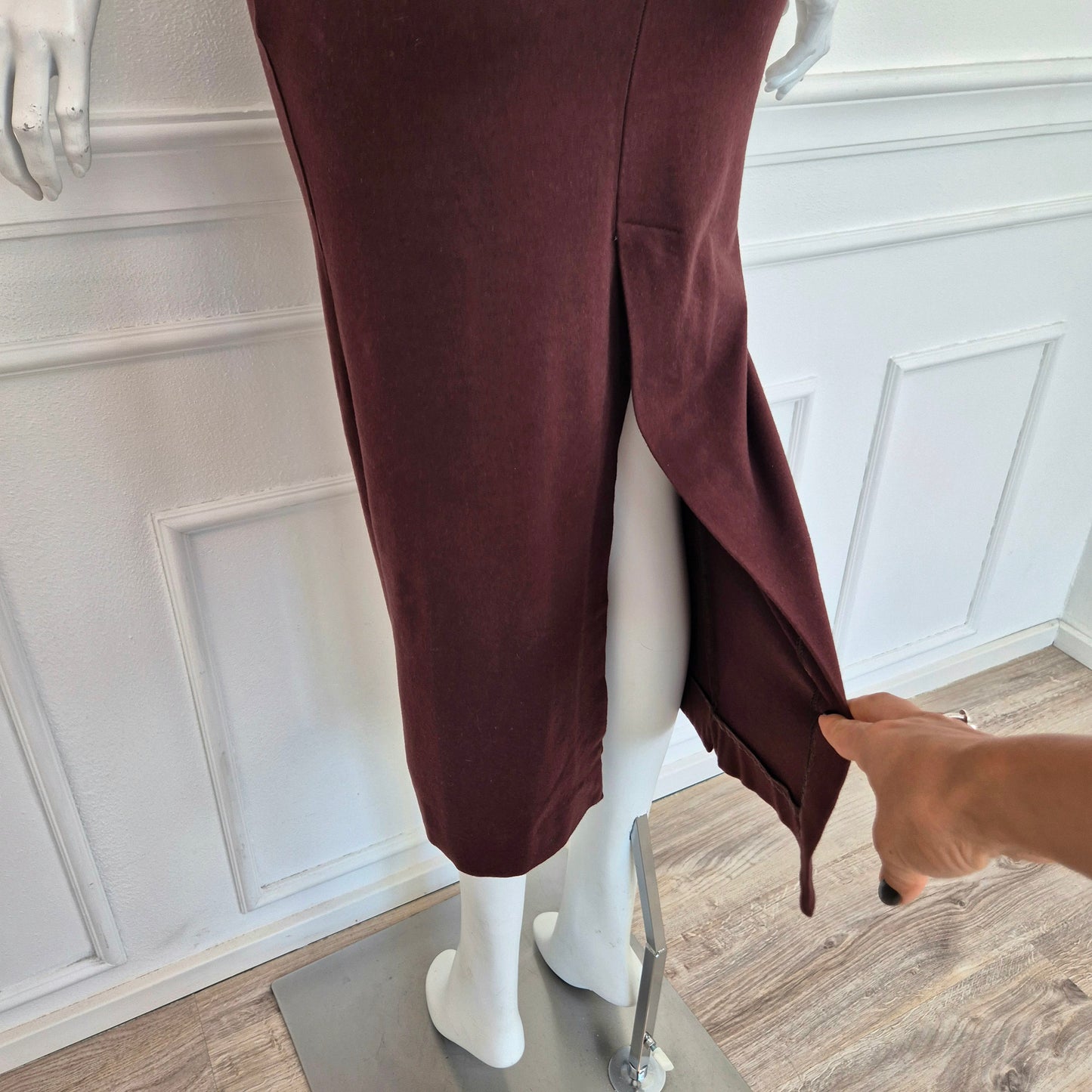 Romeo Gigli | Abito lungo aderente bordeaux