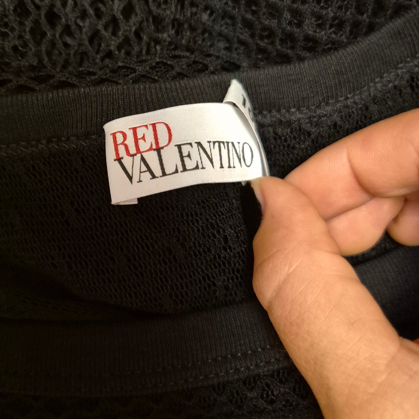 Red Valentino | Abito nero rete