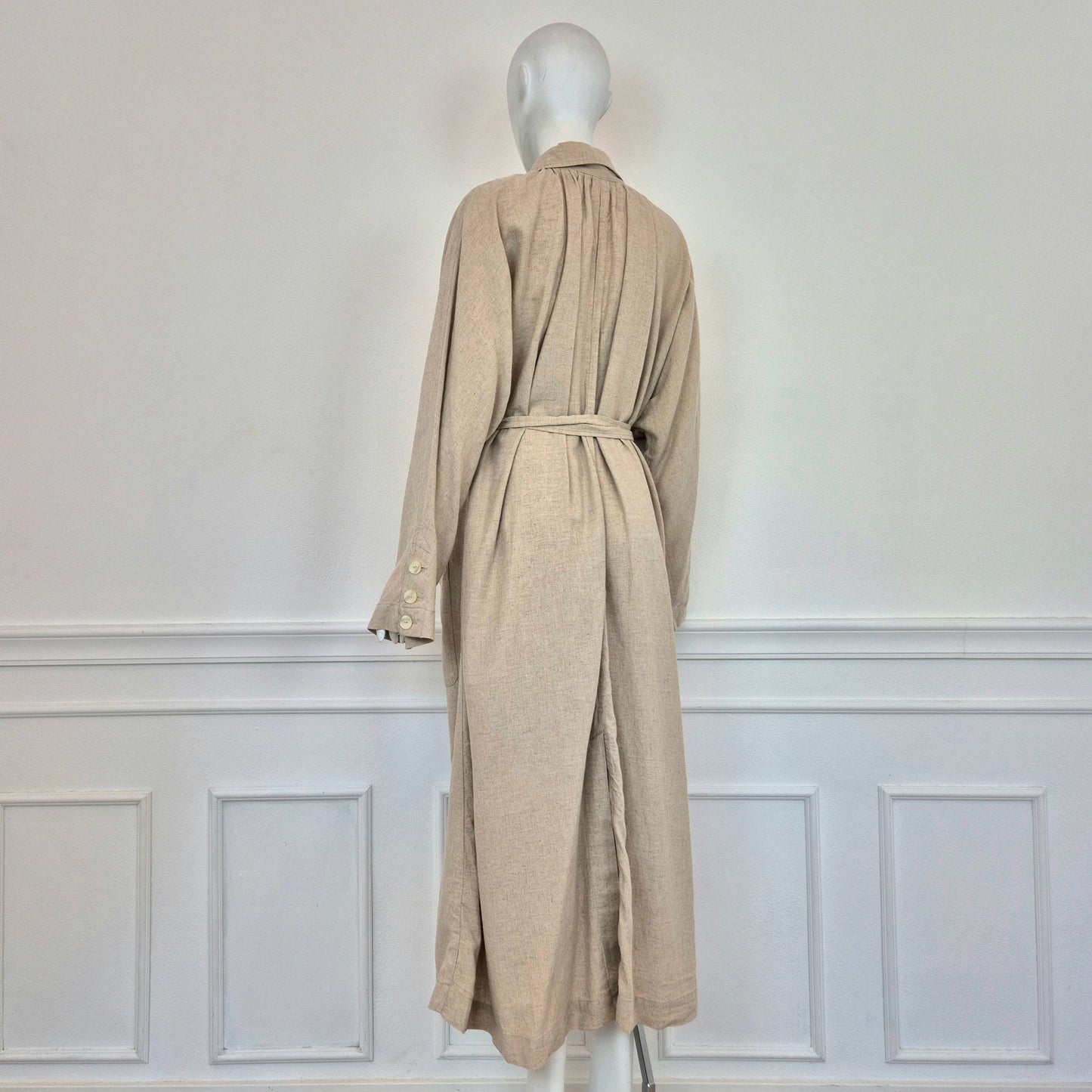 Free People | Spolverino beige lungo bottoni madreperla