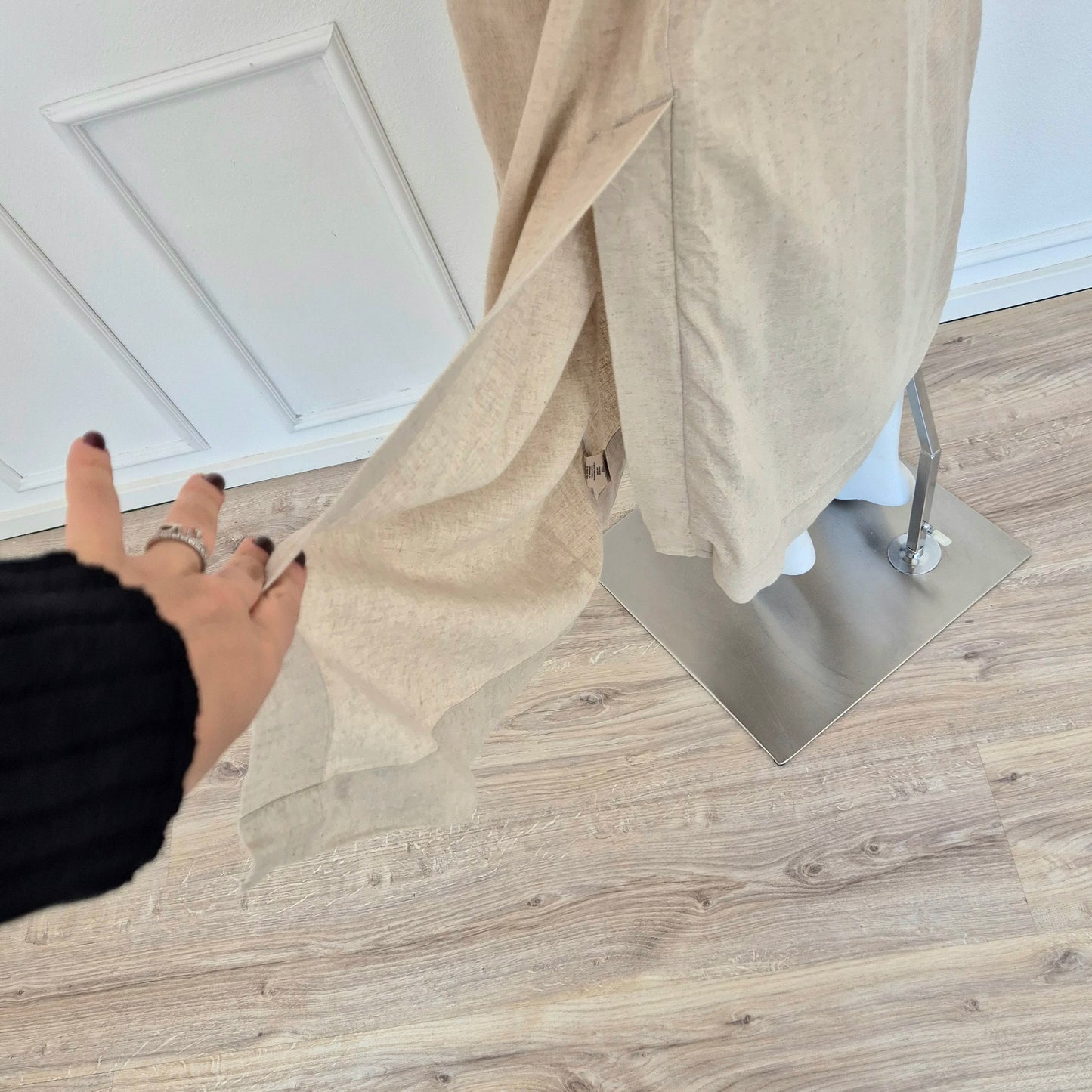 Free People | Spolverino beige lungo bottoni madreperla