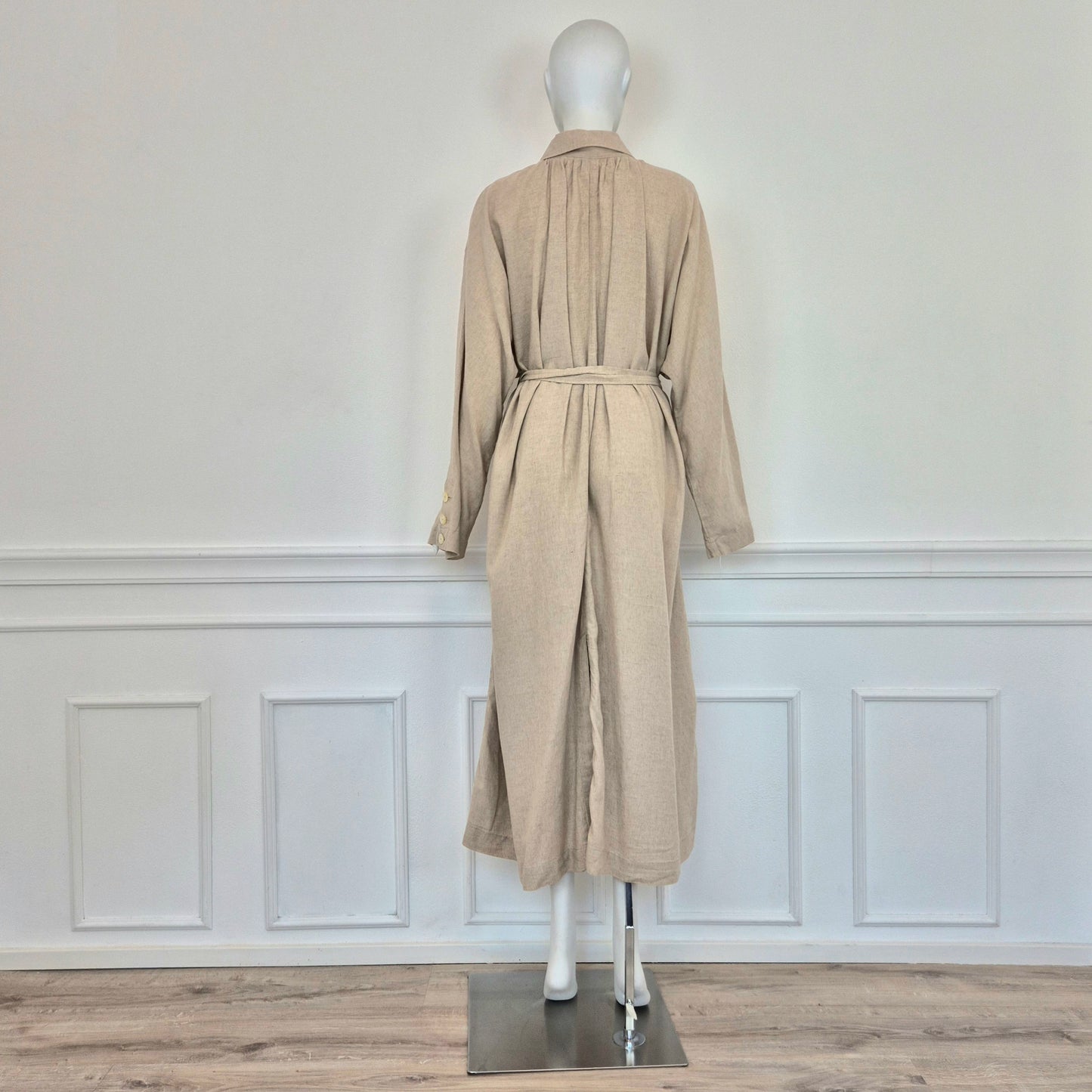 Free People | Spolverino beige lungo bottoni madreperla