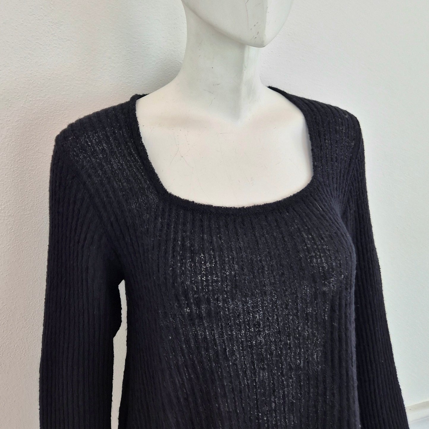 Romeo Gigli | Maglioncino nero scollo quadrato