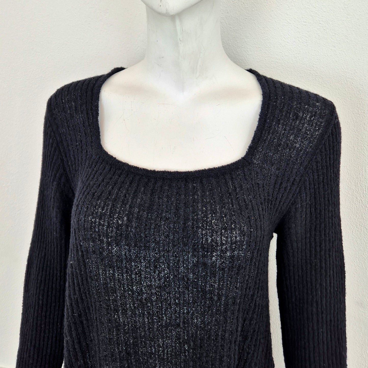 Romeo Gigli | Maglioncino nero scollo quadrato