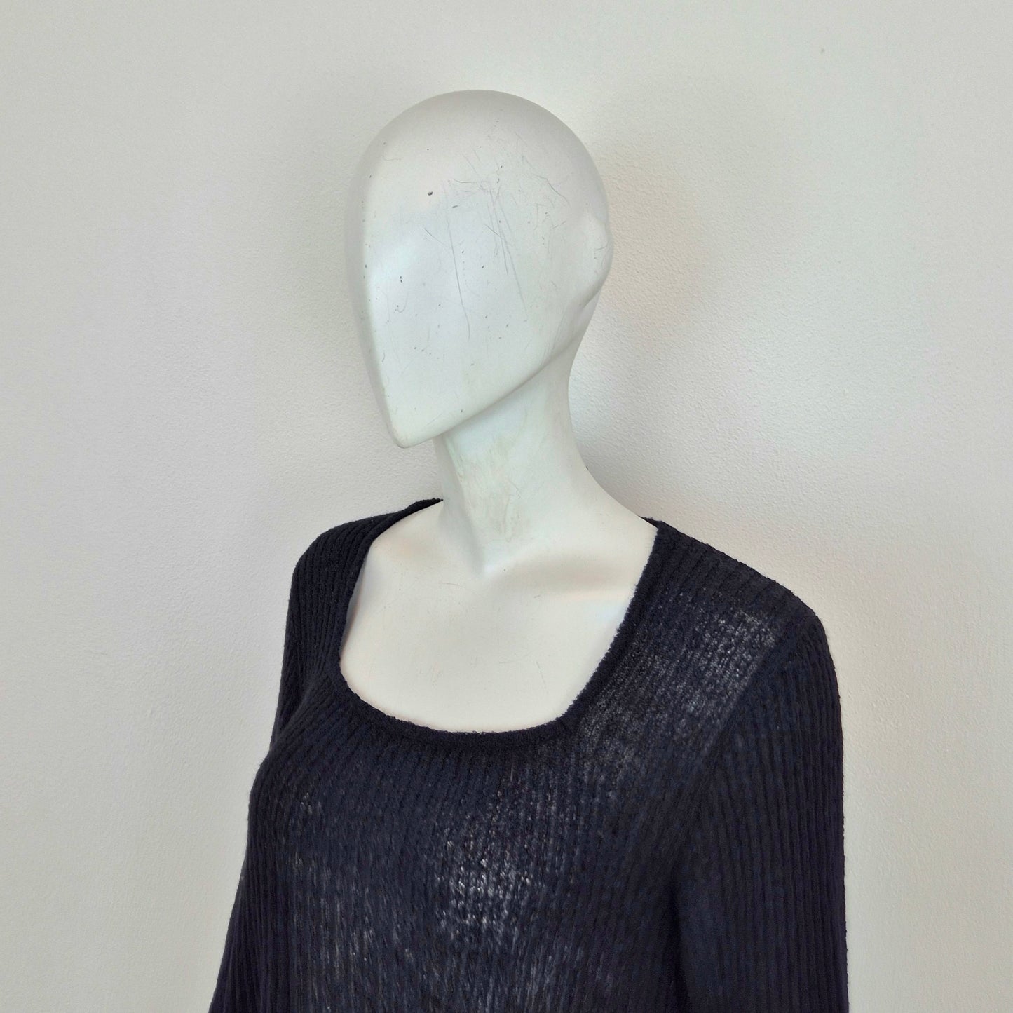 Romeo Gigli | Maglioncino nero scollo quadrato