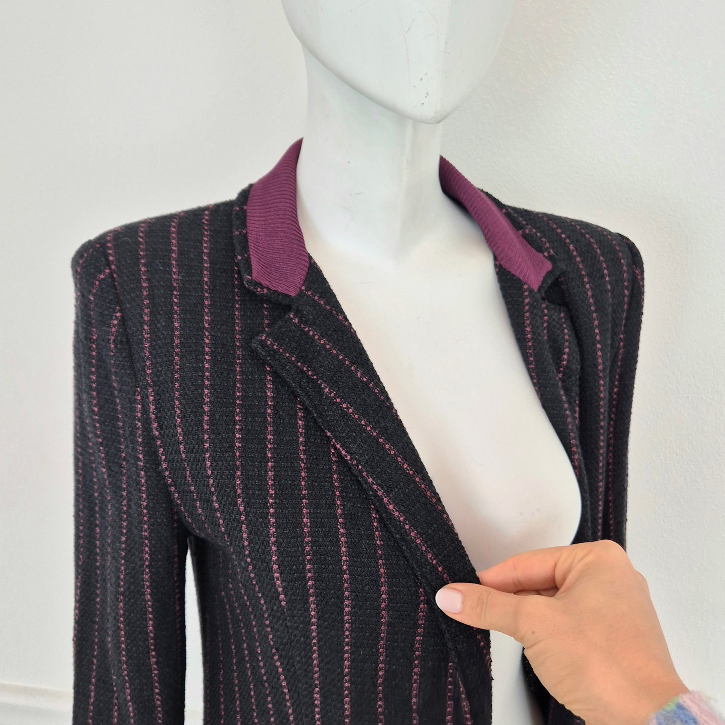 Callaghan by Gianni Versace| Blazer nero righe
