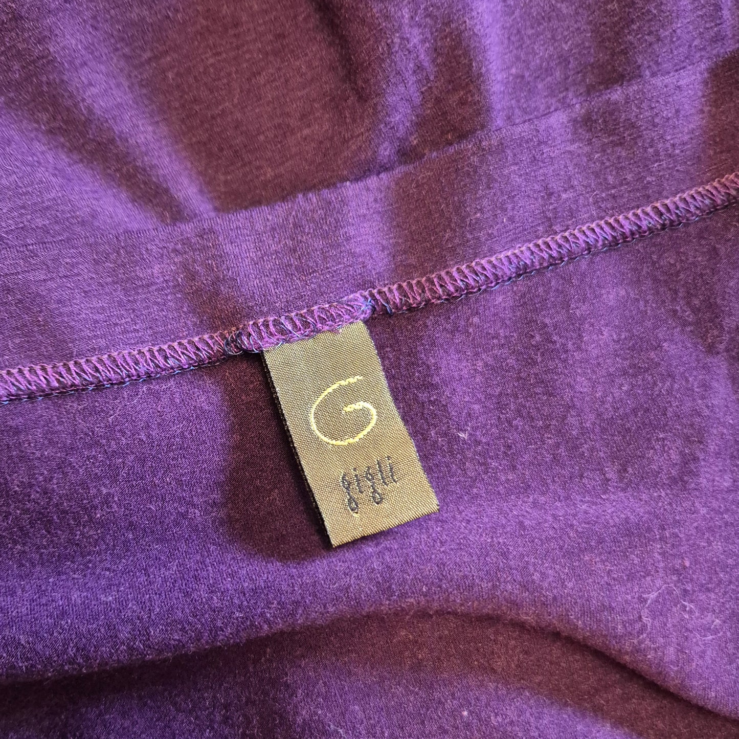 Romeo Gigli | Abito lungo viola con fiocco centrale