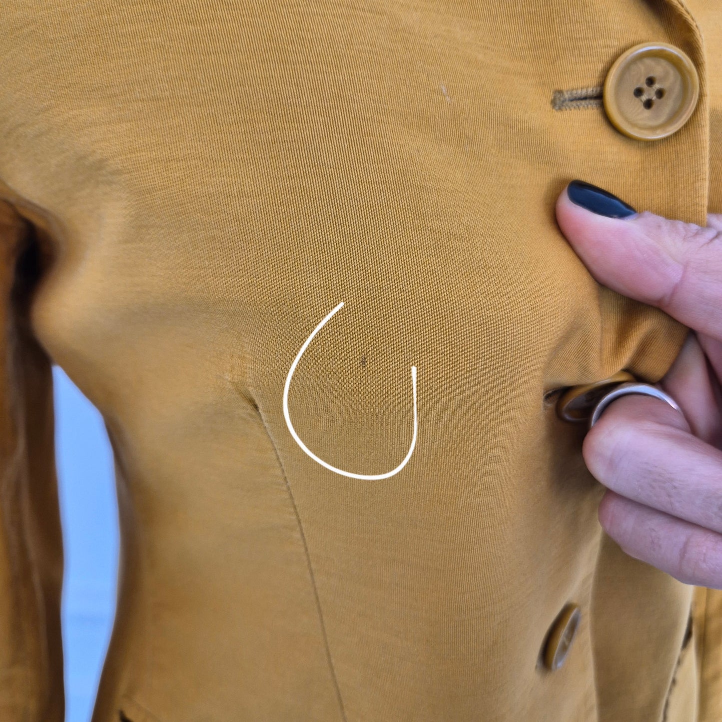 Romeo Gigli | Giacca lunga cotone zafferano 1990