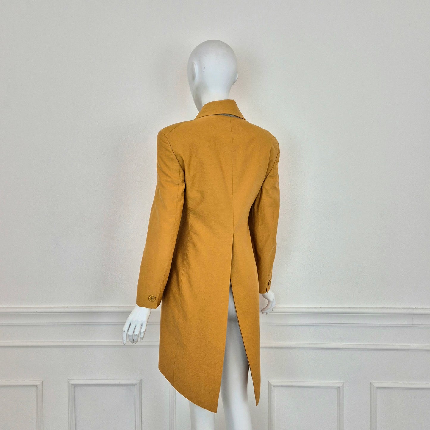 Romeo Gigli | Giacca lunga cotone zafferano 1990