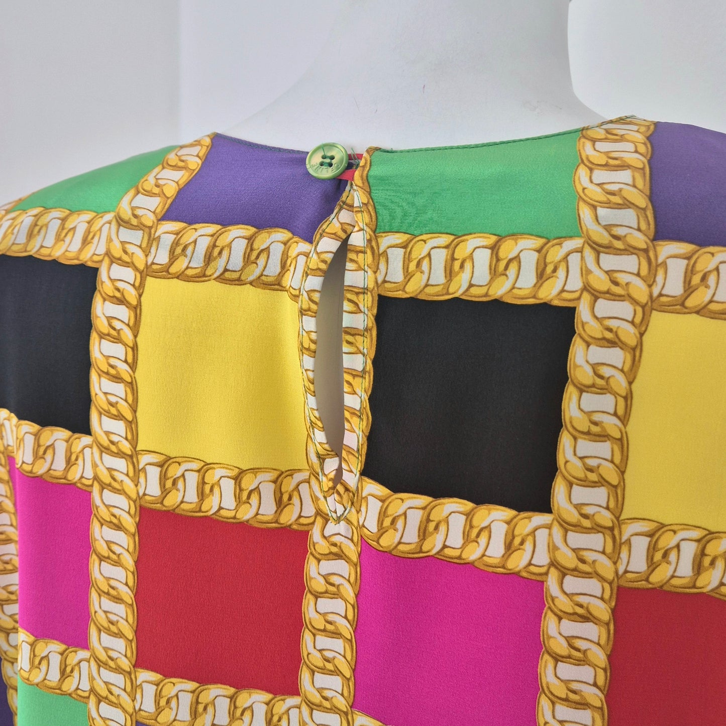 Celine | Blusa in seta stampa catene