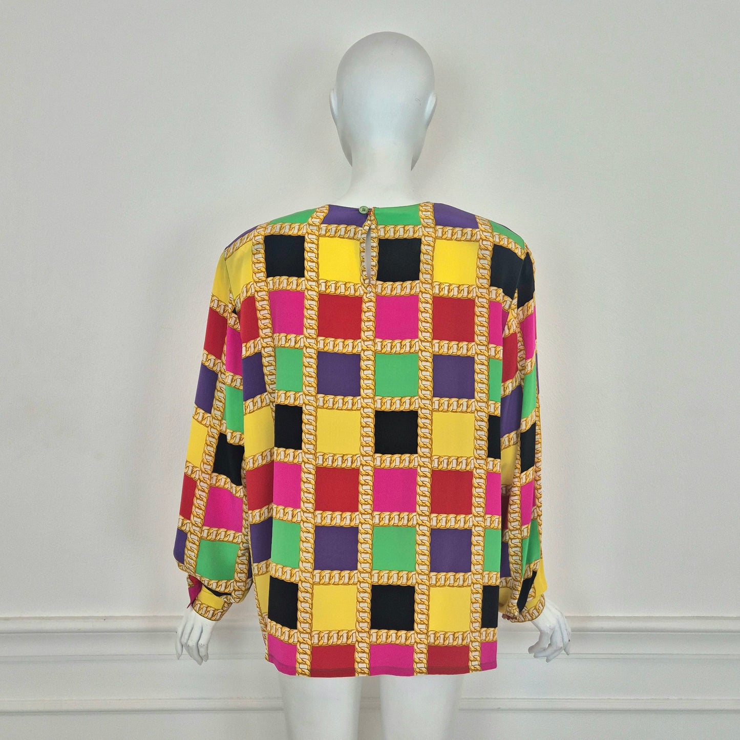 Celine | Blusa in seta stampa catene