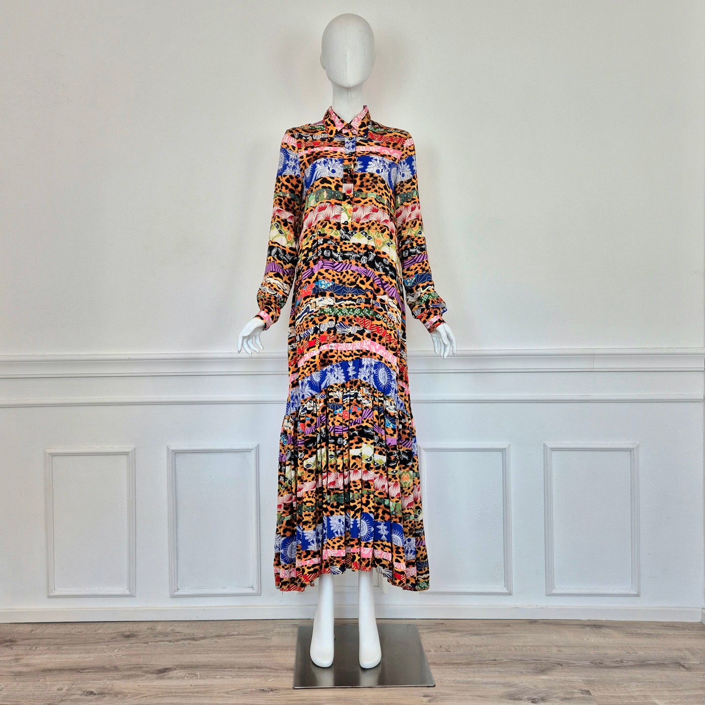 Stella Jean | Abito lungo stampa multicolor