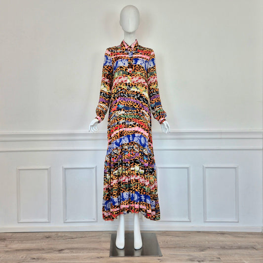 Stella Jean | Abito lungo stampa multicolor