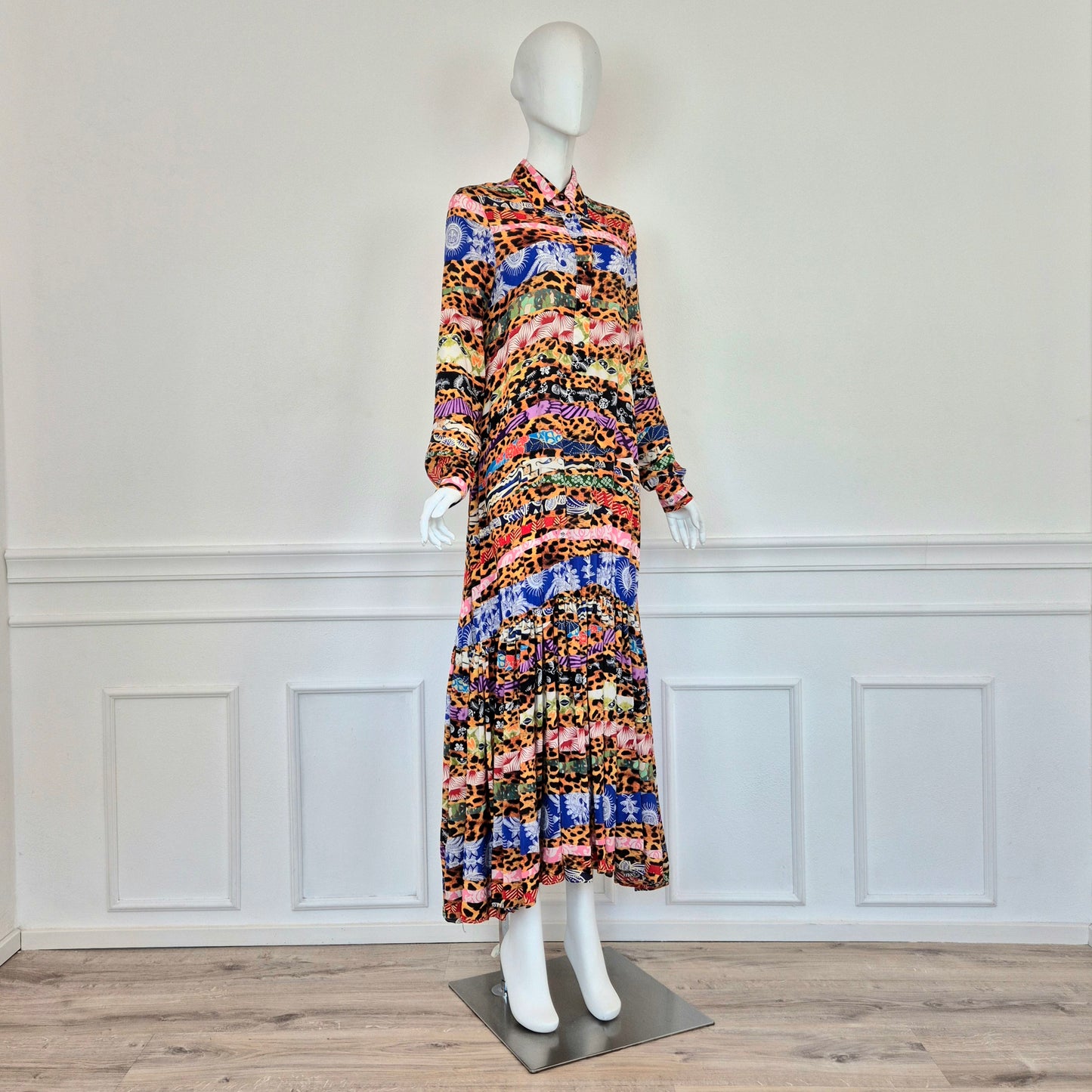 Stella Jean | Abito lungo stampa multicolor