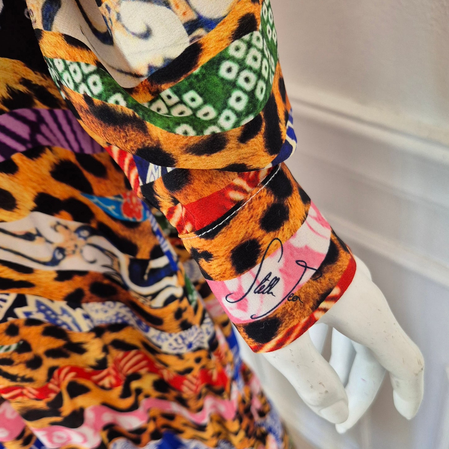 Stella Jean | Abito lungo stampa multicolor