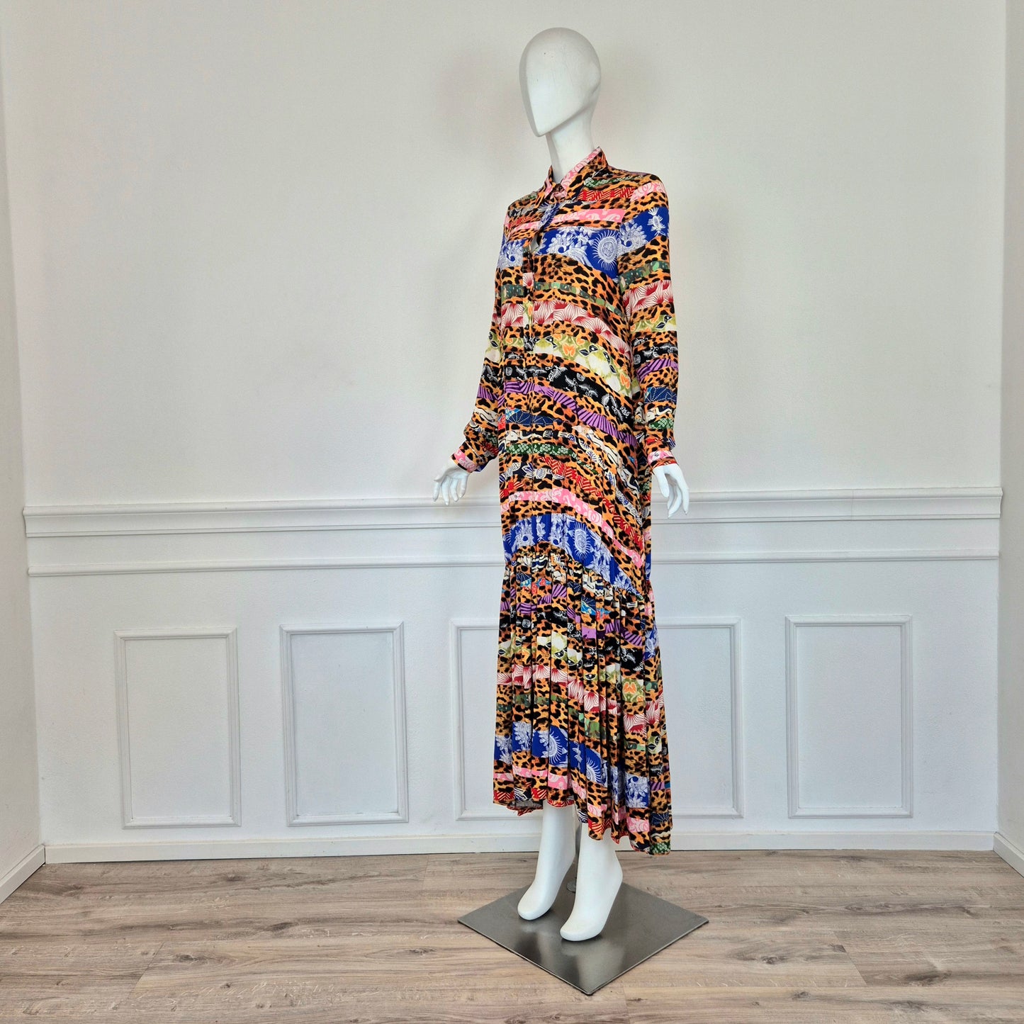 Stella Jean | Abito lungo stampa multicolor