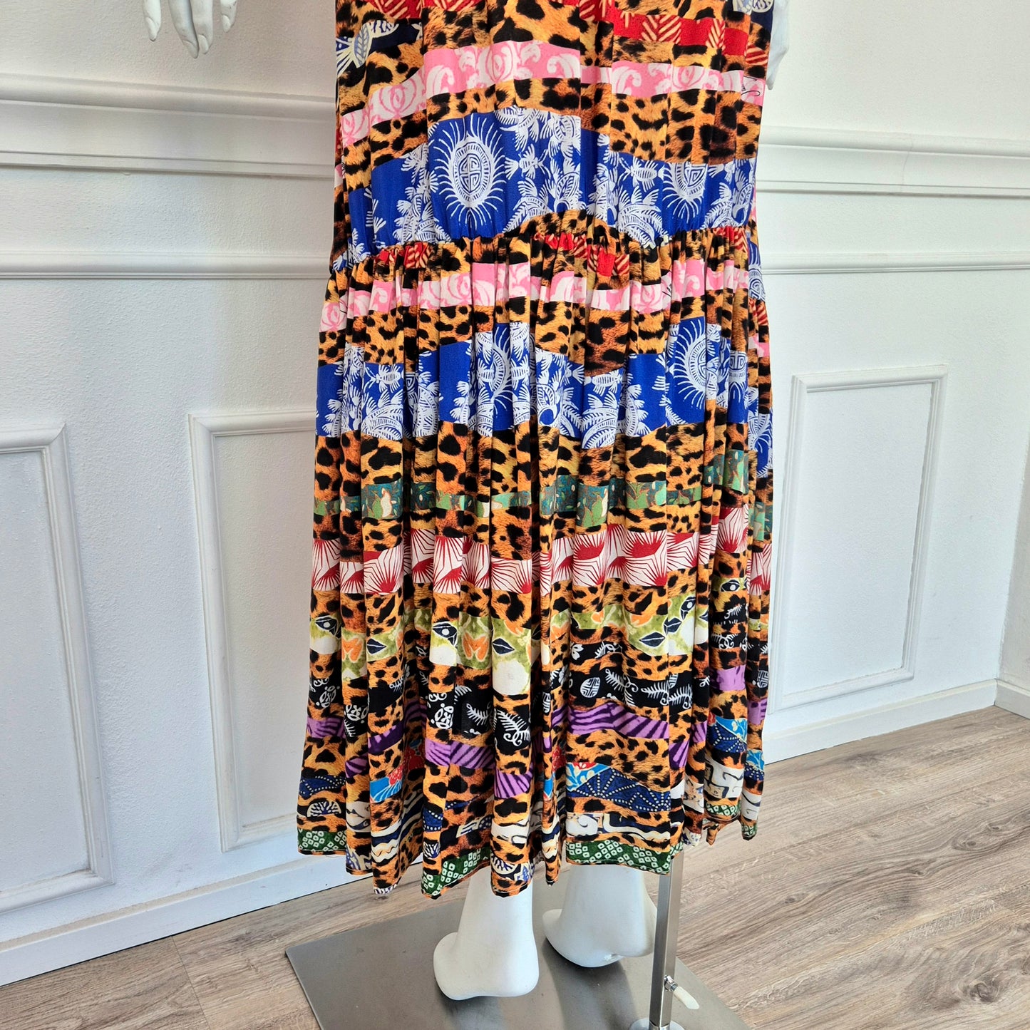 Stella Jean | Abito lungo stampa multicolor