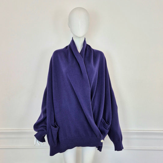 Romeo Gigli | Cardigan oversize cotone viola 1991