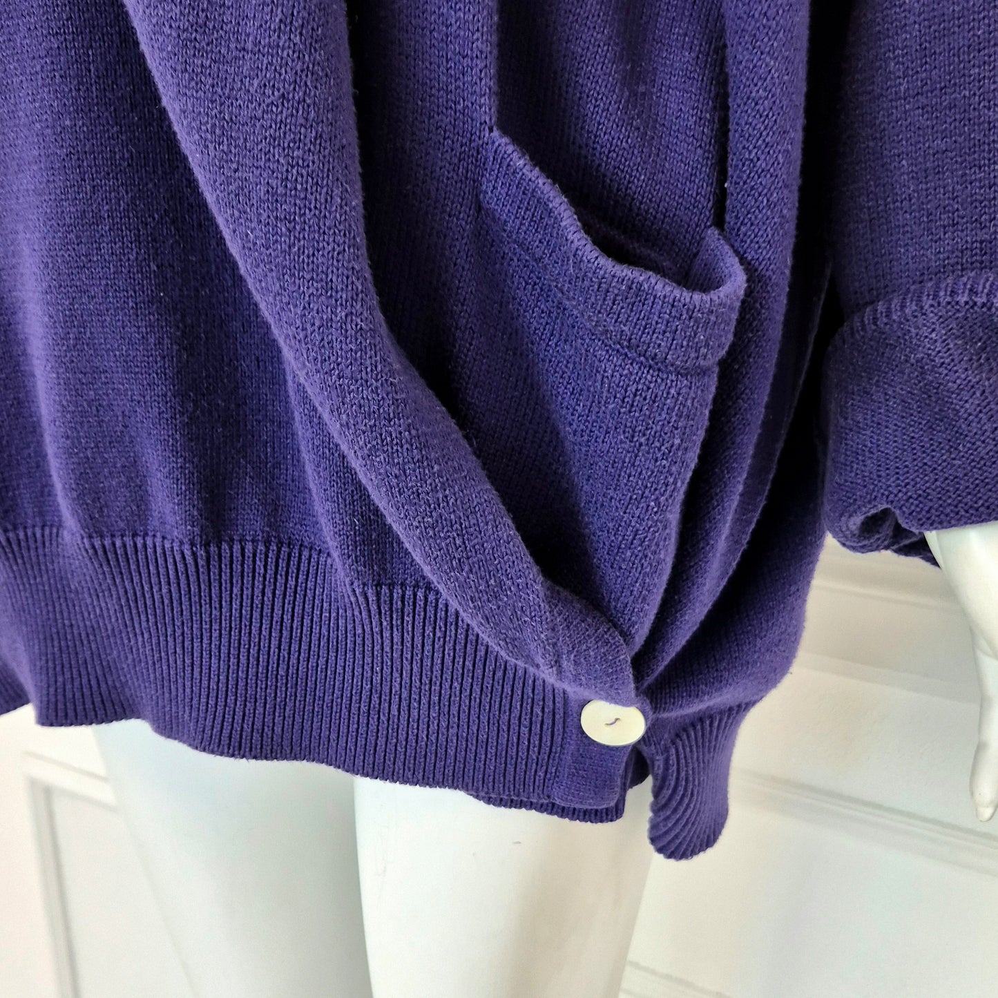 Romeo Gigli | Cardigan oversize cotone viola 1991