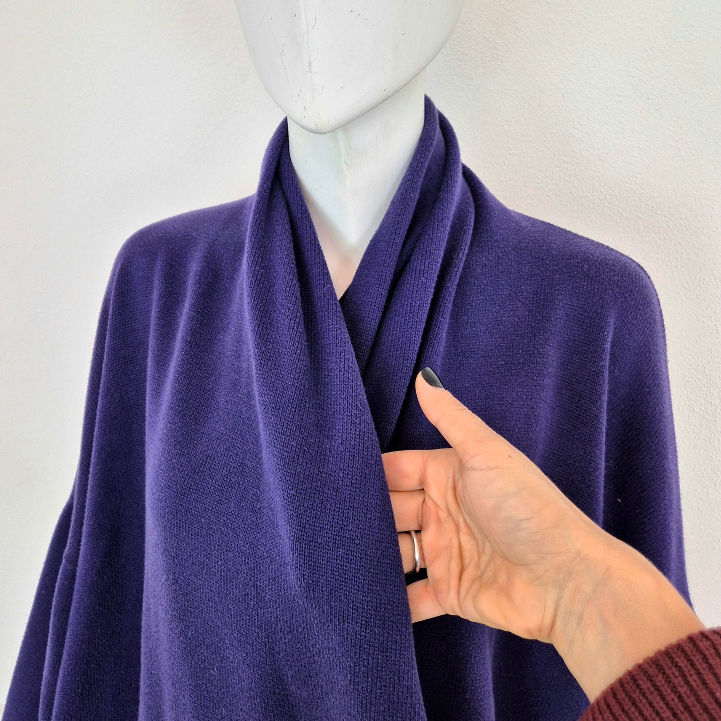 Romeo Gigli | Cardigan oversize cotone viola 1991