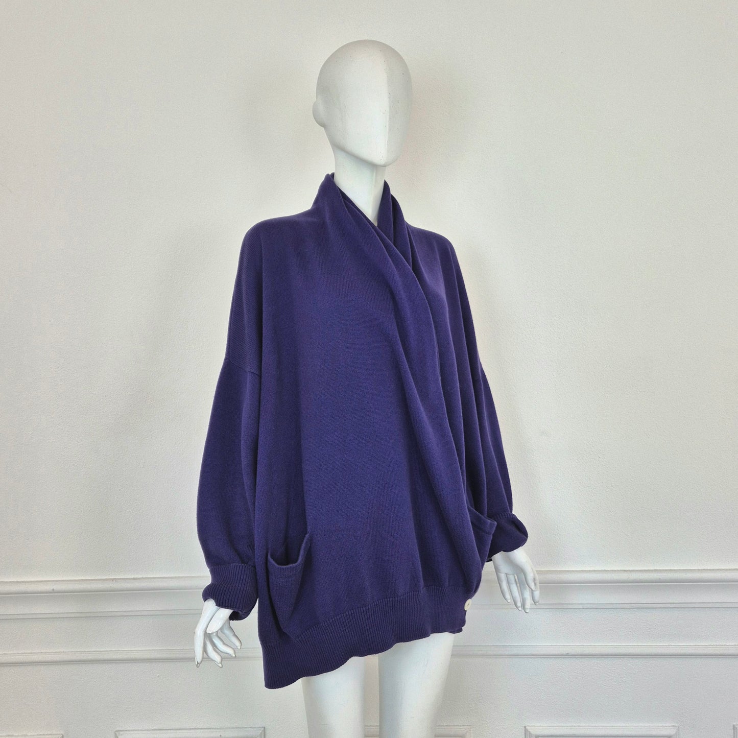 Romeo Gigli | Cardigan oversize cotone viola 1991