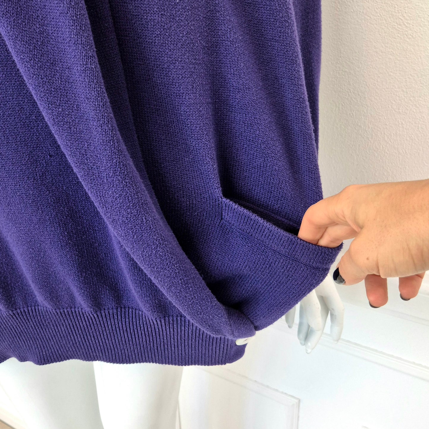 Romeo Gigli | Cardigan oversize cotone viola 1991