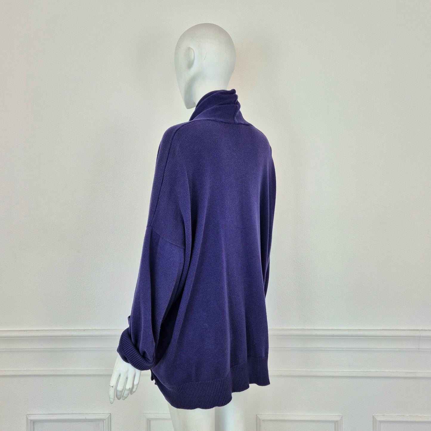 Romeo Gigli | Cardigan oversize cotone viola 1991