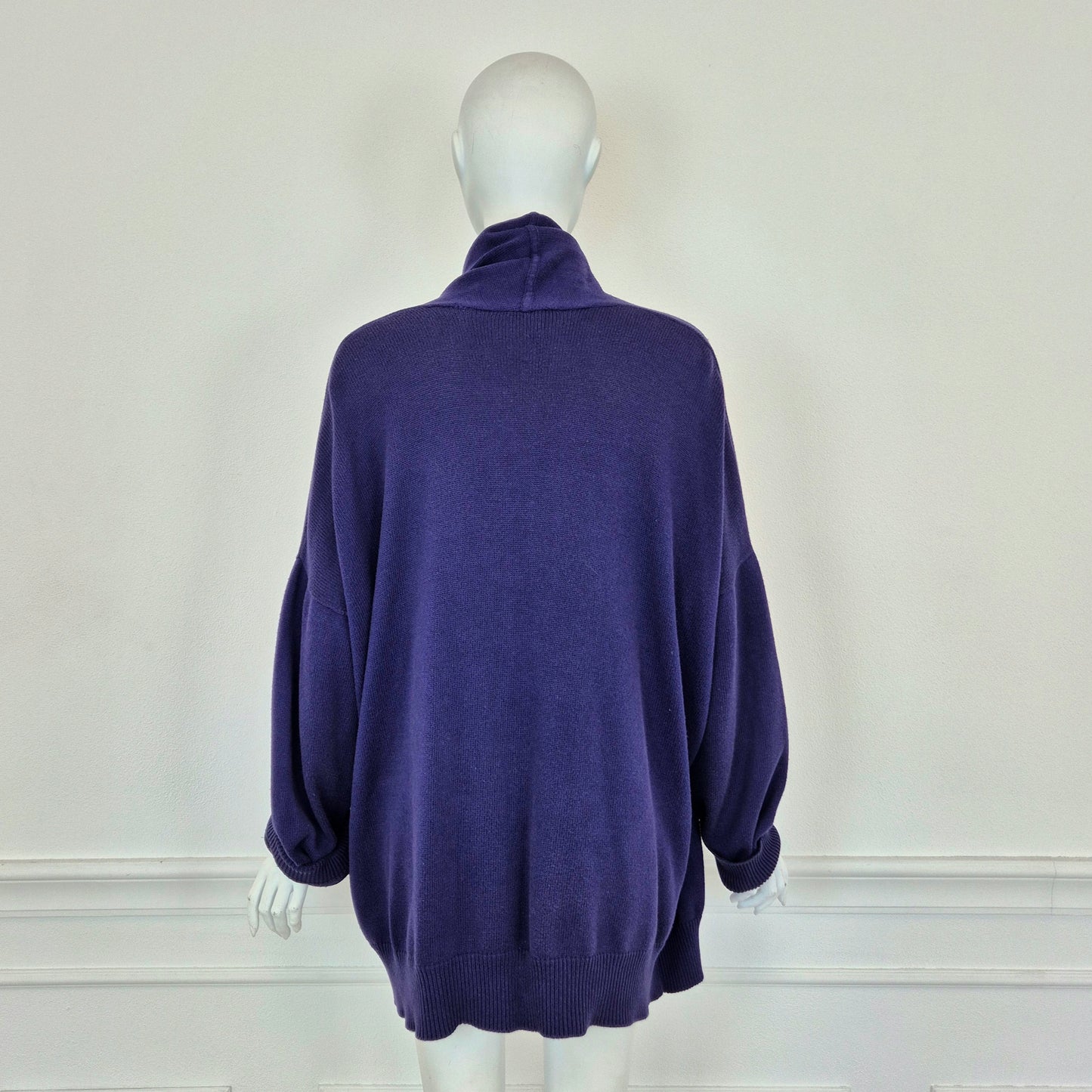 Romeo Gigli | Cardigan oversize cotone viola 1991
