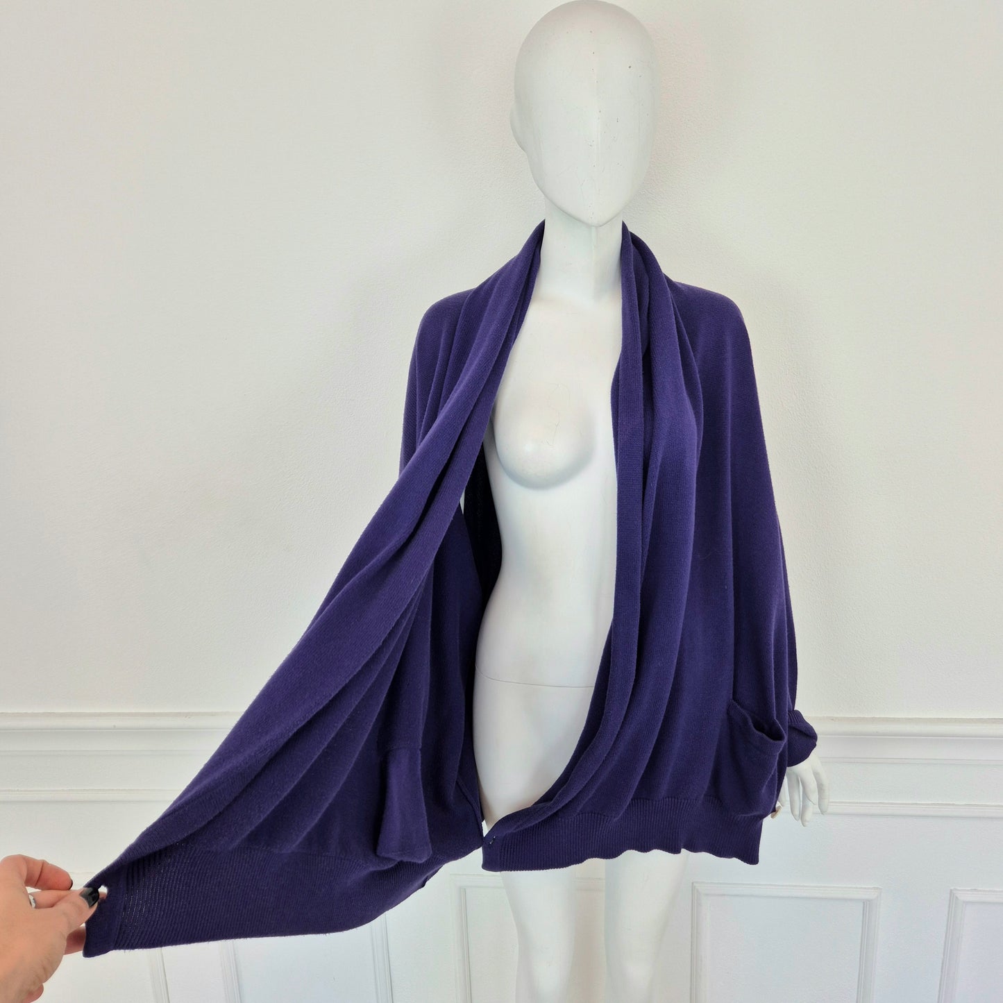 Romeo Gigli | Cardigan oversize cotone viola 1991