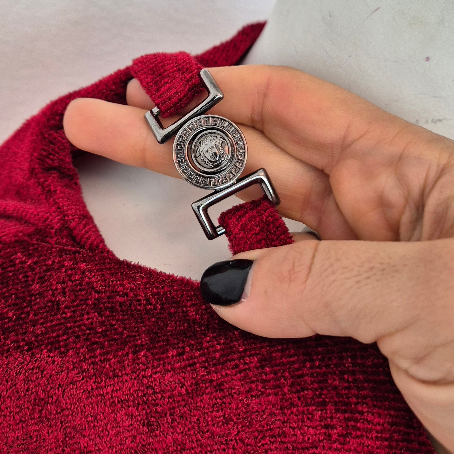 Versace Jeans Couture | Mini abito vellutino rosso