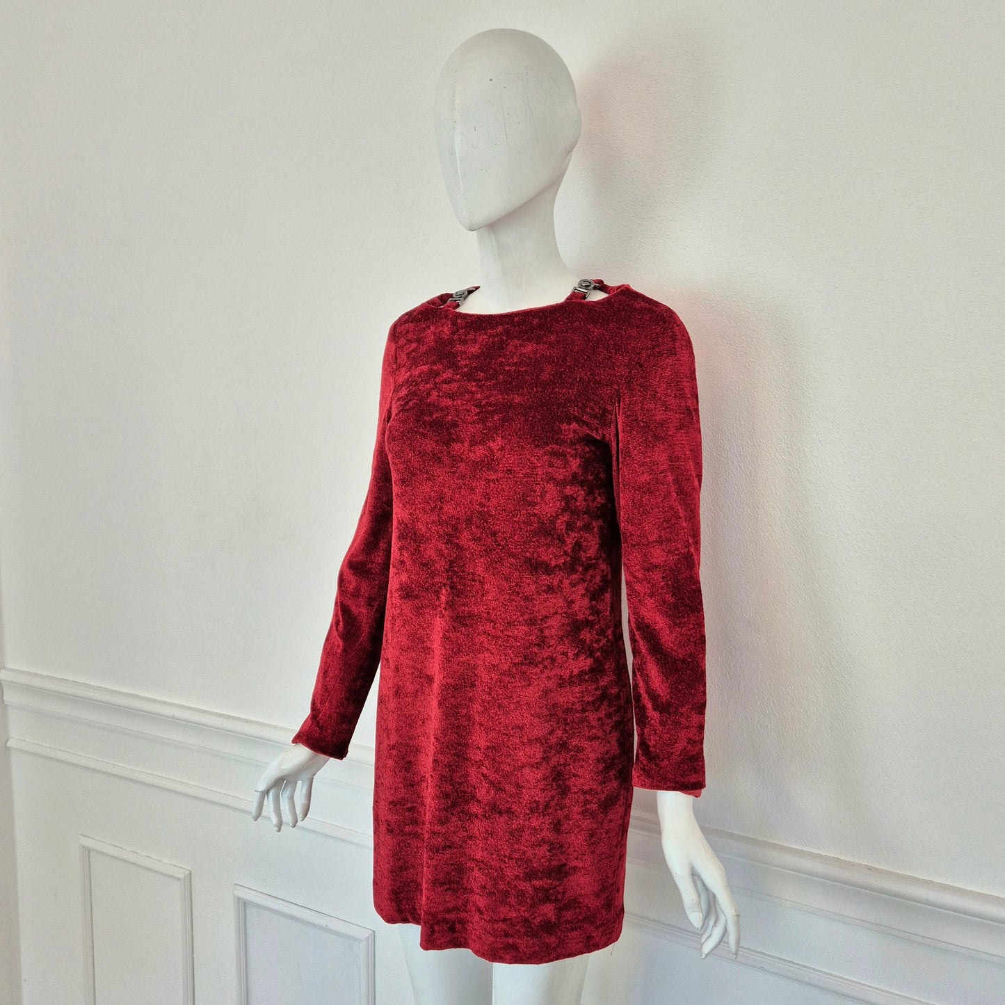 Versace Jeans Couture | Mini abito vellutino rosso