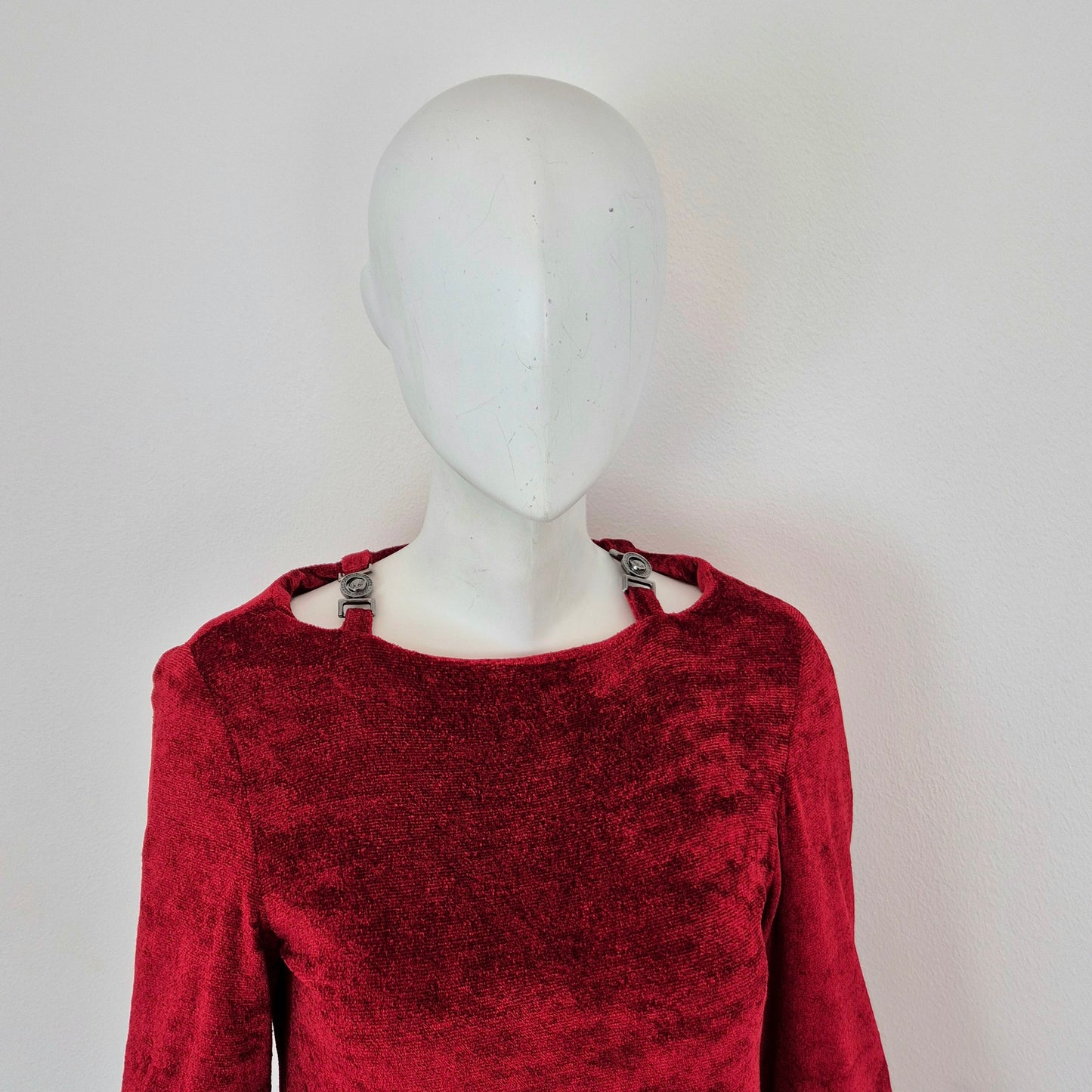 Versace Jeans Couture | Mini abito vellutino rosso