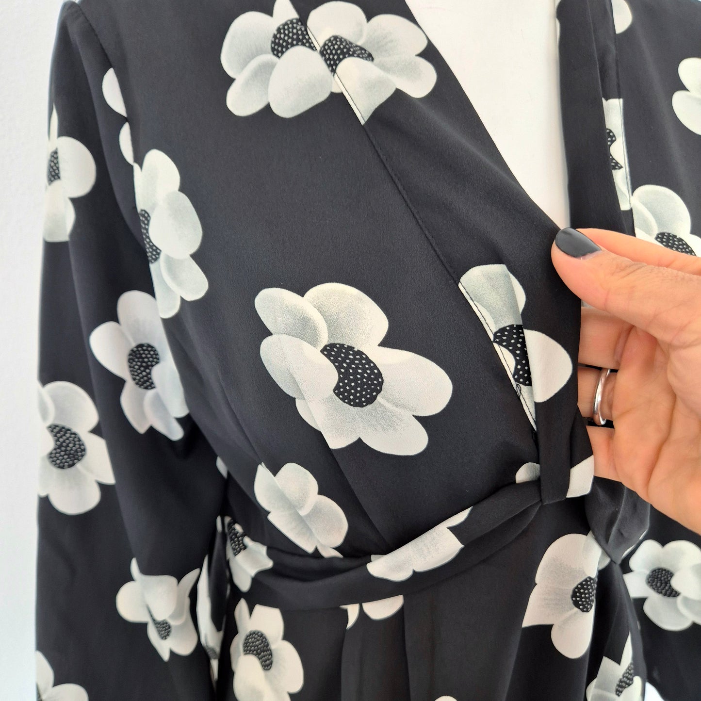 Alexander McQueen | Mini abito fiori bianconero