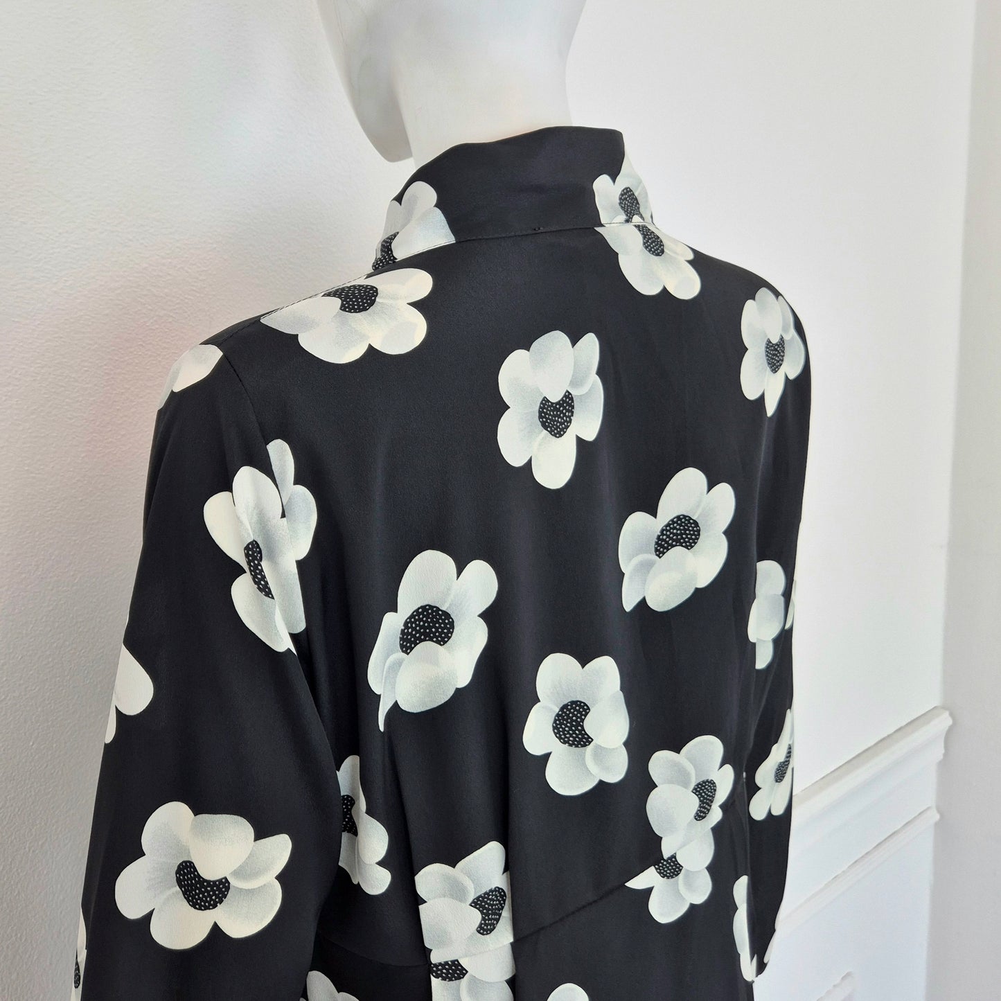 Alexander McQueen | Mini abito fiori bianconero