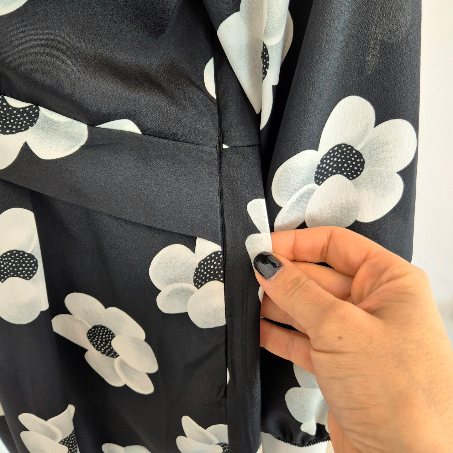 Alexander McQueen | Mini abito fiori bianconero