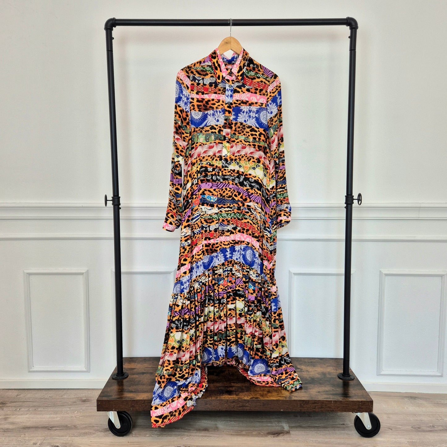 Stella Jean | Abito lungo stampa multicolor