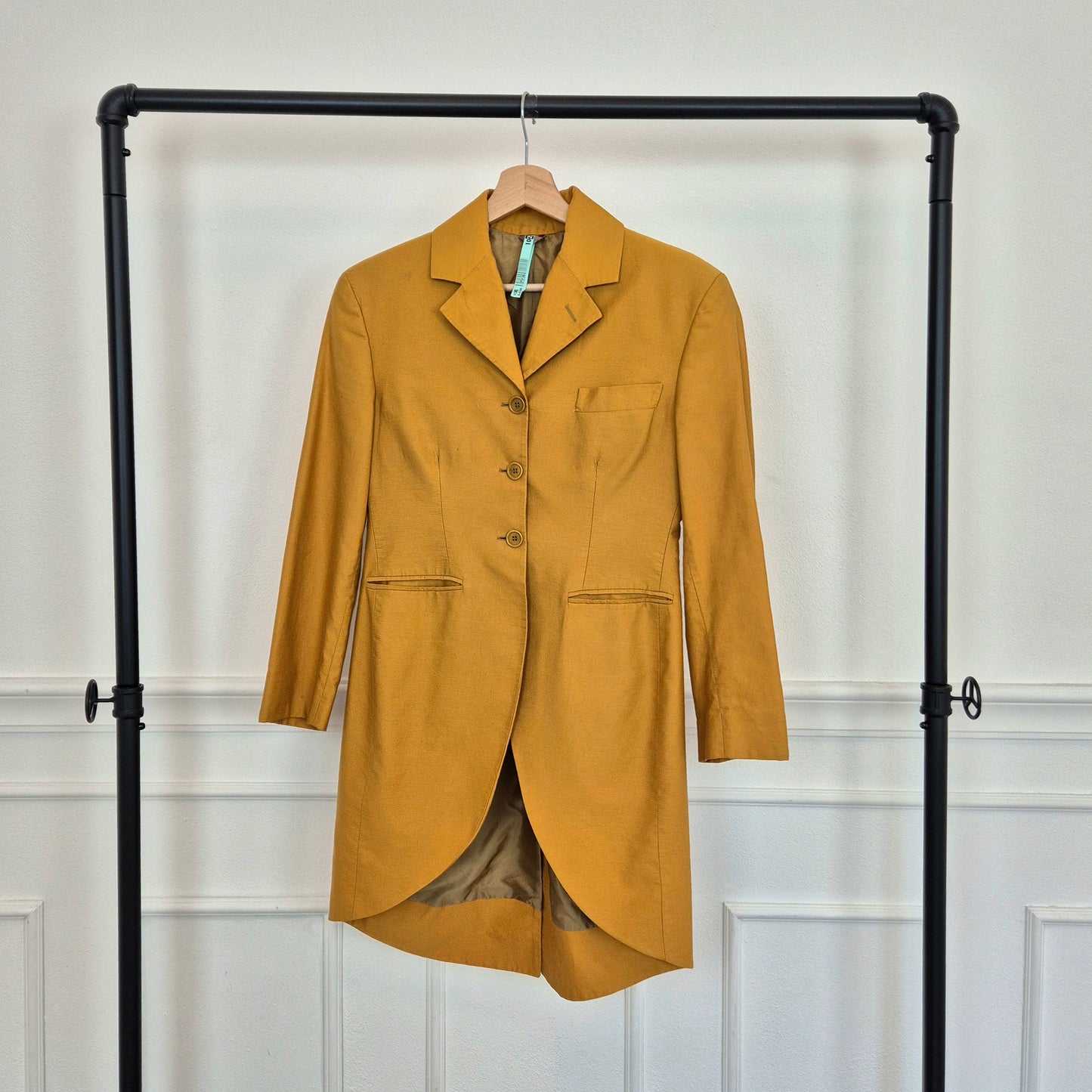Romeo Gigli | Giacca lunga cotone zafferano 1990