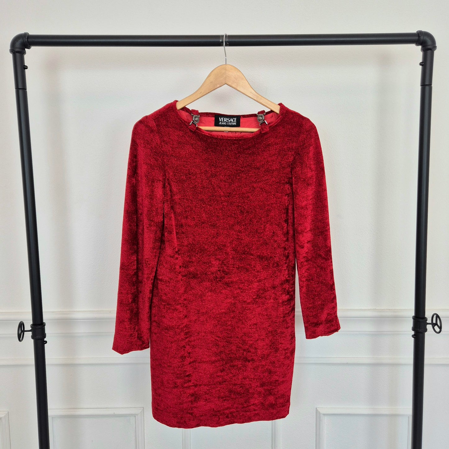 Versace Jeans Couture | Mini abito vellutino rosso