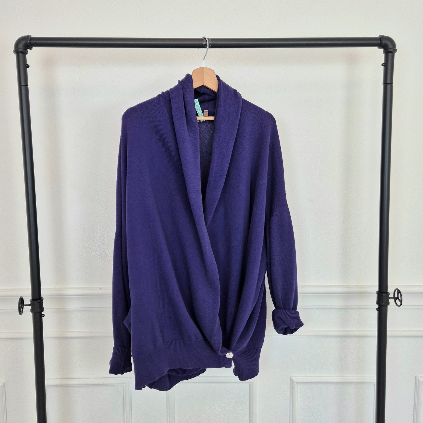 Romeo Gigli | Cardigan oversize cotone viola 1991